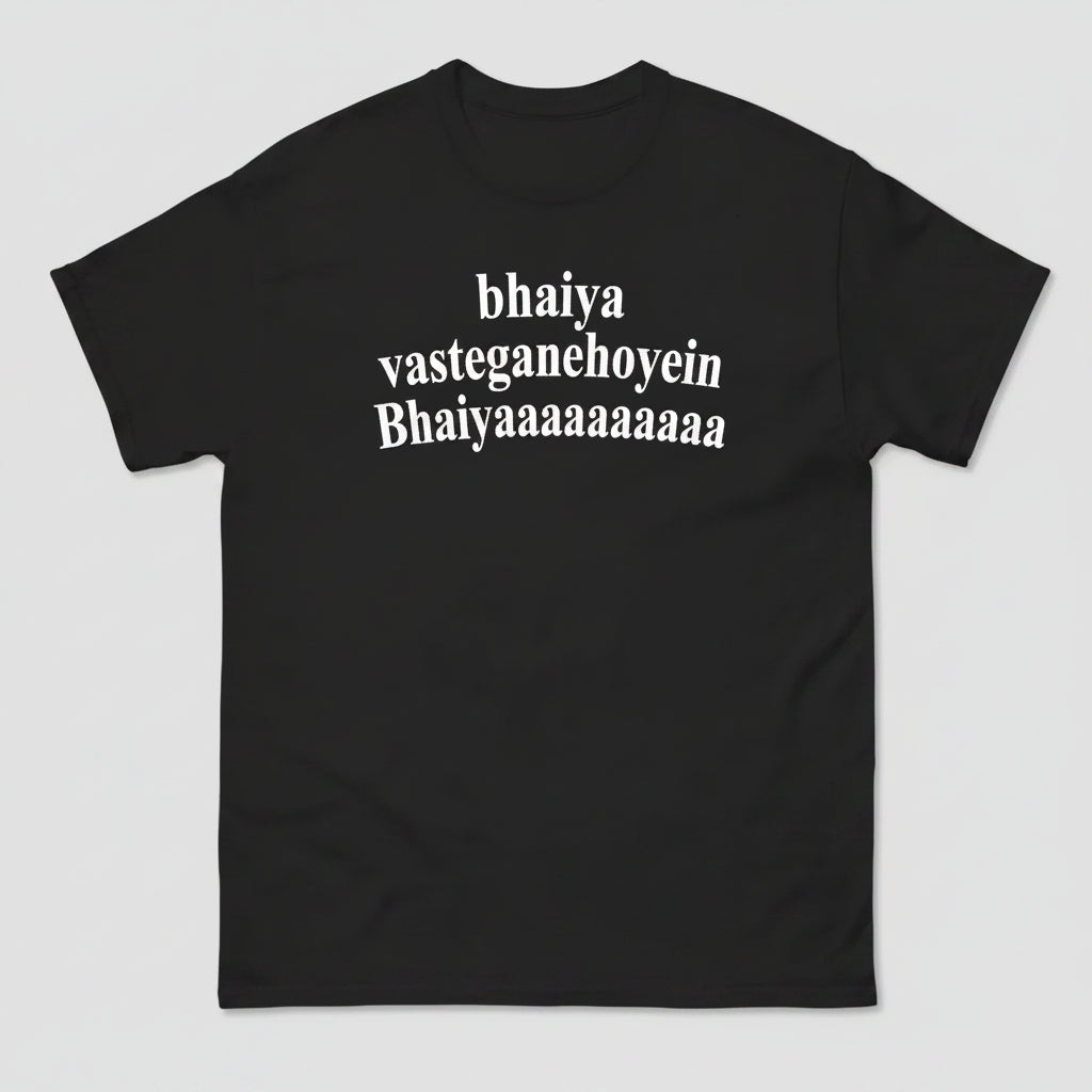 BHAIYAAAAA Regular Fit Meme Tee